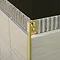 Genesis 10mm Bright Finish Solid Brass Straight Edge Tile Trim Profile Large Image