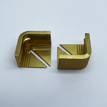 Genesis 10mm Brushed Brass Aluminium External Corners (2 Pack)  Profile Large Image
