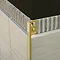 Genesis 10mm Brushed Finish Solid Brass Straight Edge Tile Trim  Profile Large Image