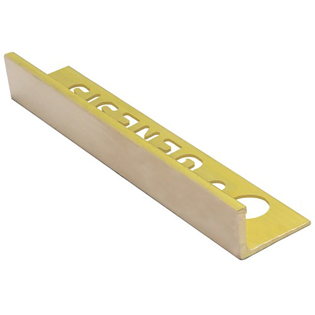 Genesis 10mm Brushed Finish Solid Brass Straight Edge Tile Trim