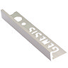 Genesis 10mm Nickel Aluminium Straight Edge Tile Trim Large Image