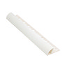 Genesis 10mm White PVC Round Edge Regular Tile Trim - 2.5m Length