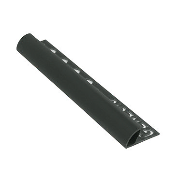 Genesis 12mm Black PVC Round Edge Regular Tile Trim  Profile Large Image
