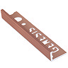 Genesis 8mm Bright Rose Aluminium Straight Edge Tile Trim Large Image