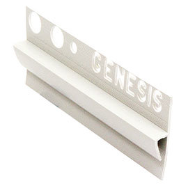 Genesis 15 x 8mm White PVC Vinyl to Tile Trim Medium Image