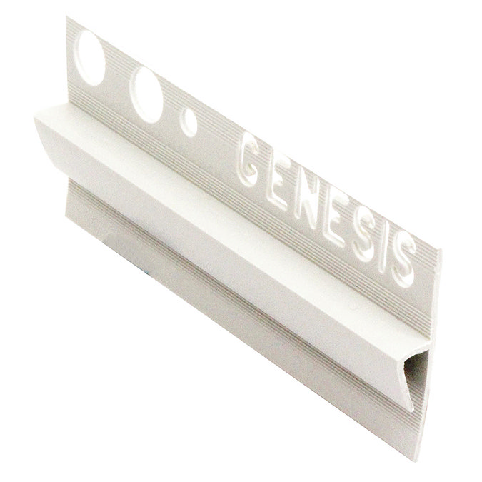 Genesis 15 x 8mm White PVC Vinyl to Tile Trim Large Image