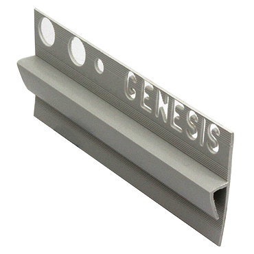 Genesis 15 x 8mm Grey PVC Vinyl to Tile Trim  Profile Large Image
