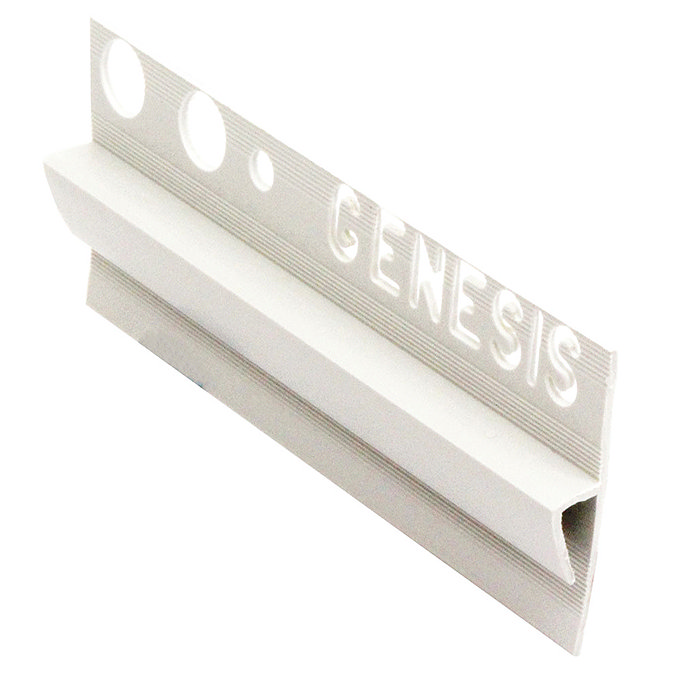 Genesis 15 x 8mm White PVC Vinyl to Tile Trim