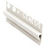 Genesis 15 x 8mm White PVC Vinyl to Tile Trim