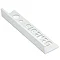 Genesis 8mm Matt White Aluminium Straight Edge Tile Trim Large Image