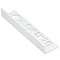 Genesis 8mm White Aluminium Straight Edge Tile Trim Large Image