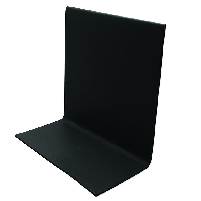 Genesis Black 100mm PVC Flexible Sit In Skirting  Profile Large Image