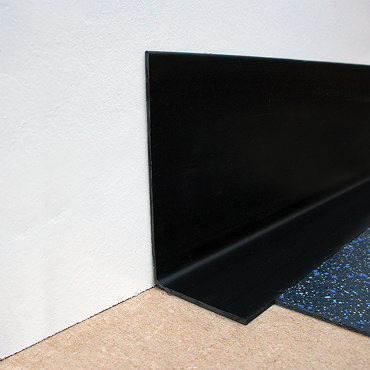 Genesis Black 100mm PVC Flexible Sit In Skirting  Profile Large Image