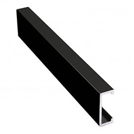 Genesis Black 20 x 8mm Flat Line Listello Metal Tile Trim 2.5m Medium Image