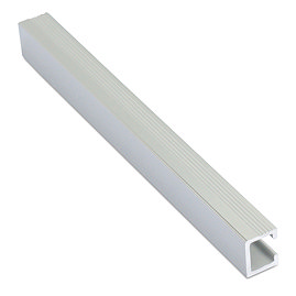 Genesis Bright Silver 10 x 8mm Flat Line Listello Metal Tile Trim 2.5m Large Image