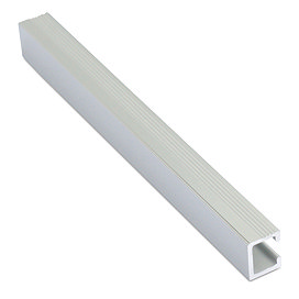 Genesis Bright Silver 10 x 8mm Flat Line Listello Metal Tile Trim 2.5m Large Image