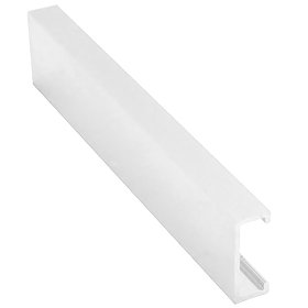 Genesis Bright Silver 20 x 8mm Flat Line Listello Metal Tile Trim 2.5m Large Image