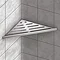Genesis Bright Silver Aluminium Shower Shelf Large Image