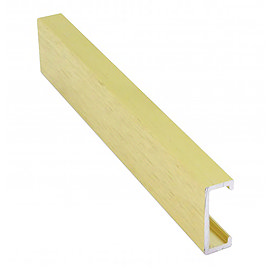 Genesis Brushed Brass 20 x 8mm Flat Line Listello Metal Tile Trim - 2.5m Length