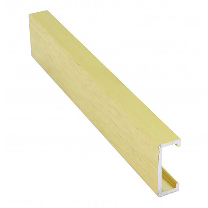 Genesis Brushed Brass 20 x 8mm Flat Line Listello Metal Tile Trim - 2.5m Length