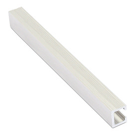 Genesis Brushed Silver 10 x 8mm Flat Line Listello Metal Tile Trim 2.5m Large Image