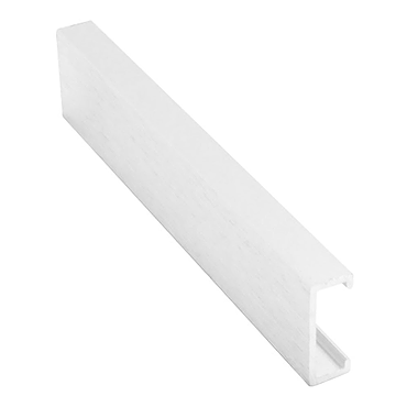 Genesis Brushed Silver 20 x 8mm Flat Line Listello Metal Tile Trim 2.5m  Profile Large Image