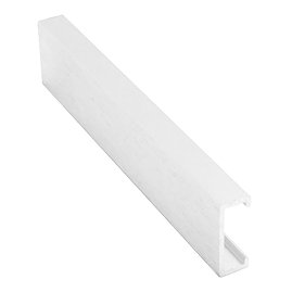 Genesis Brushed Silver 20 x 8mm Flat Line Listello Metal Tile Trim 2.5m Large Image