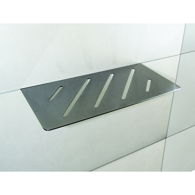 Genesis Brushed Stainless Steel Tile-In Shower Shelf  Profile Large Image