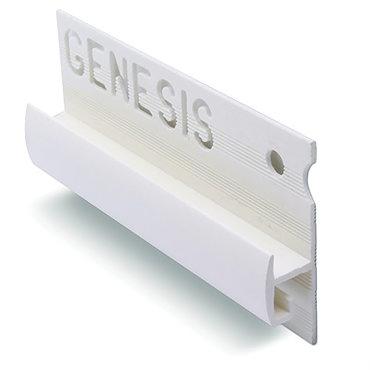 Genesis EVT 15 x 8mm White PVC Vinyl to Tile Trim  Profile Large Image