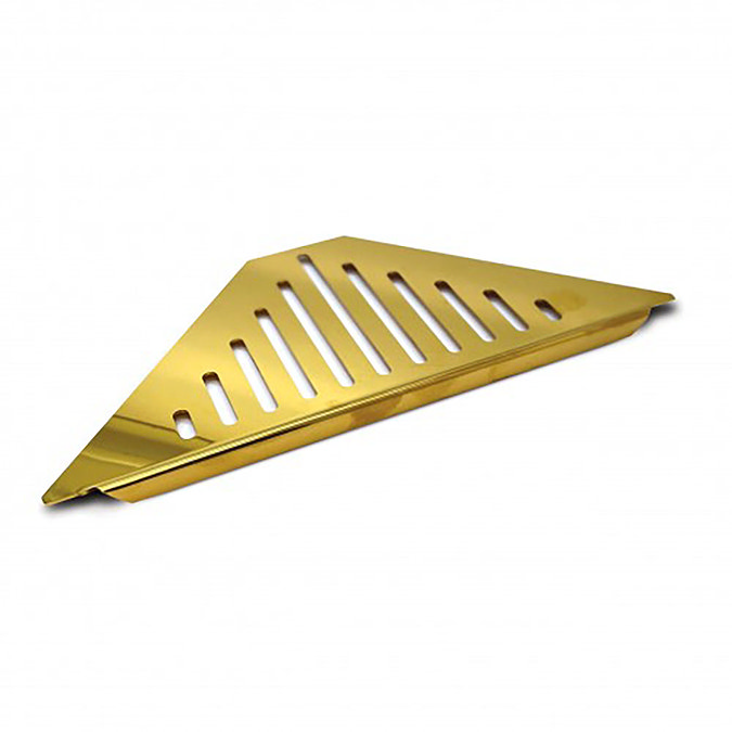 Genesis Gold Plated Stainless Steel Shower Shelf Large Image
