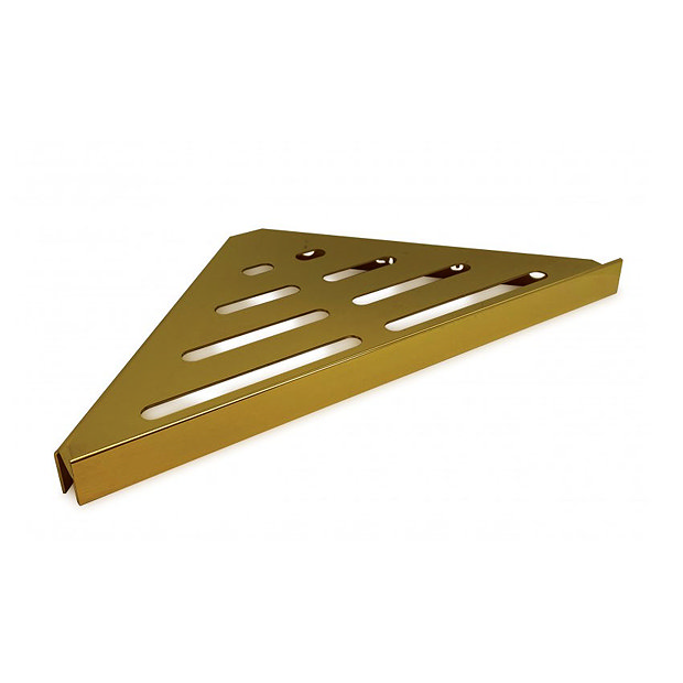 Genesis Luxe Gold Stainless Steel Reversible Shower Shelf