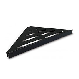 Genesis Matt Black Stainless Steel Reversible Shower Shelf Medium Image