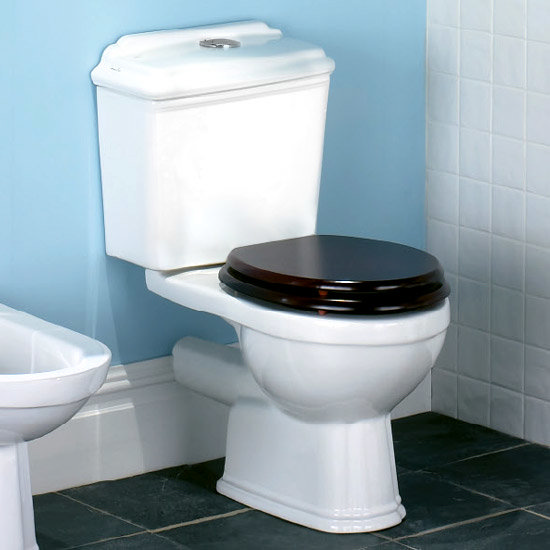 Genevieve Close Coupled Dual Flush Traditional Toilet Large Image