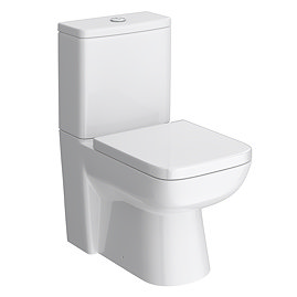 Genova Modern Back To Wall Close Coupled Toilet Large Image