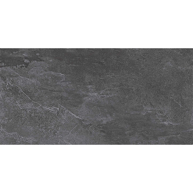 Gio Anthracite Matt Stone Effect Wall & Floor Tiles - 300 x 600mm  Feature Large Image