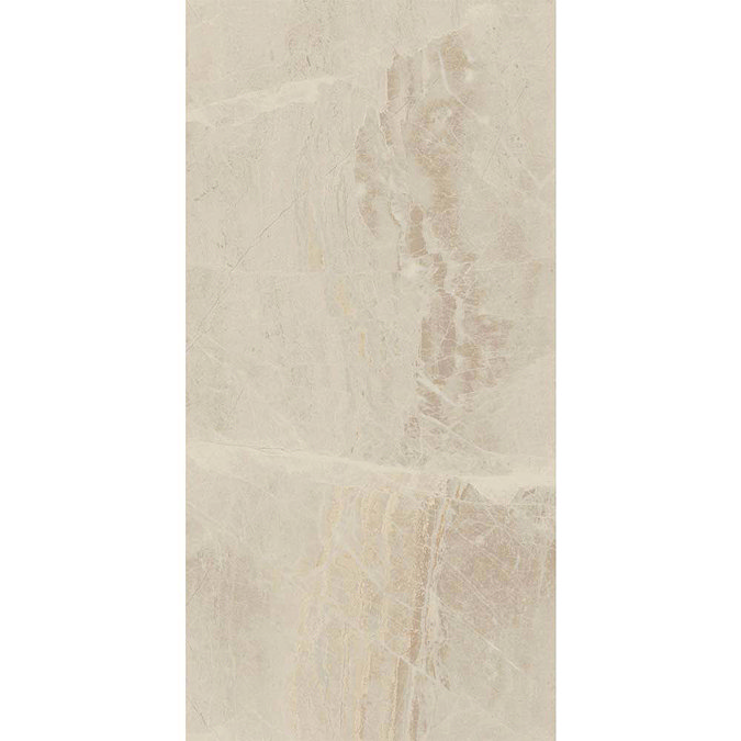 Gio Beige Gloss Marble Effect Wall Tiles - 30 x 60cm Feature Large Image