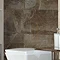 Gio Brown Gloss Marble Effect Wall Tiles - 30 x 60cm Large Image