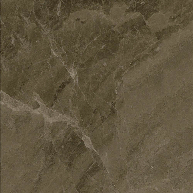 Gio Brown Marble Effect Porcelain Floor Tiles - 45 x 45cm  In Bathroom Large Image