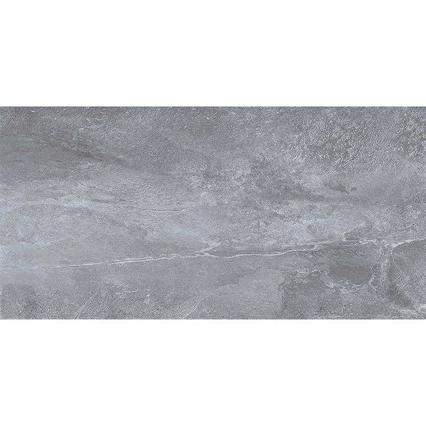 Gio Dark Grey Matt Stone Effect Wall & Floor Tiles - 300 x 600mm  Feature Large Image
