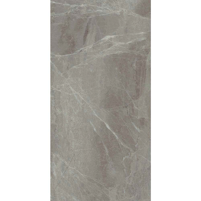 Gio Grey Gloss Marble Effect Wall Tiles - 30 x 60cm  In Bathroom Large Image