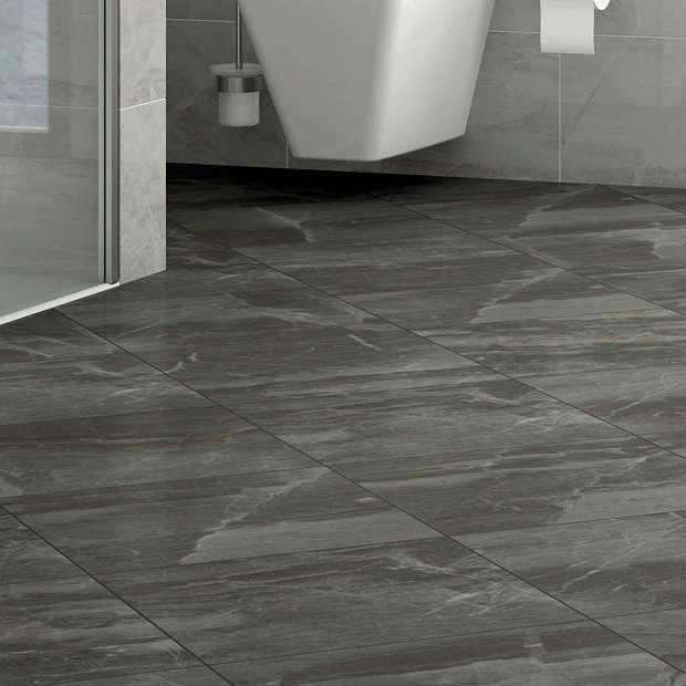 Gio Grey Marble Effect Porcelain Floor Tiles 45 x 45cm