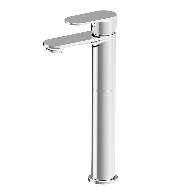 Gio Round Chrome High Rise Mono Basin Mixer Tap