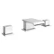 Glacier Waterfall Chrome Deck Mounted (3TH) Basin Mixer Tap  Profile Large Image