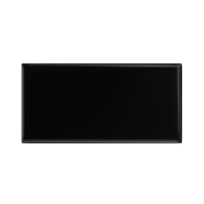 Danbury Glazed Black Field Tiles - 7.5 x 15cm Large Image