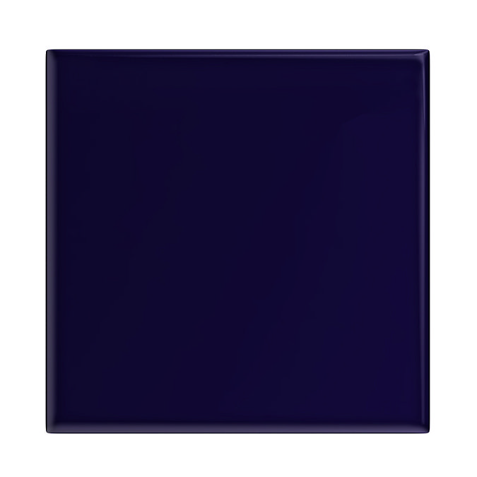 Danbury Glazed Cobalt Blue Field Tiles - 15 x 15cm Large Image