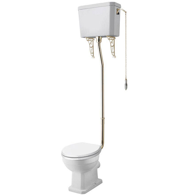 Gold High Level Traditional WC Flush Pipe Kit  Profile Large Image