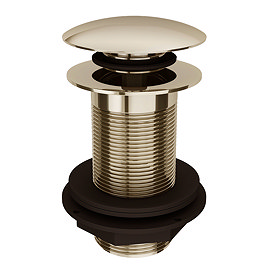Gold Unslotted Click Clack Basin Waste Large Image