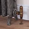 Gosport Traditional Angled Radiator Valves - Antique Brass  Feature Large Image
