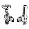 Chatsworth Traditional Daisy Wheel Angled Radiator Valves Chrome