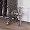 Gosport Traditional Angled Radiator Valves - Satin Nickel  Profile Large Image